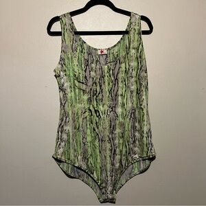 Green and Black Women’s One Piece